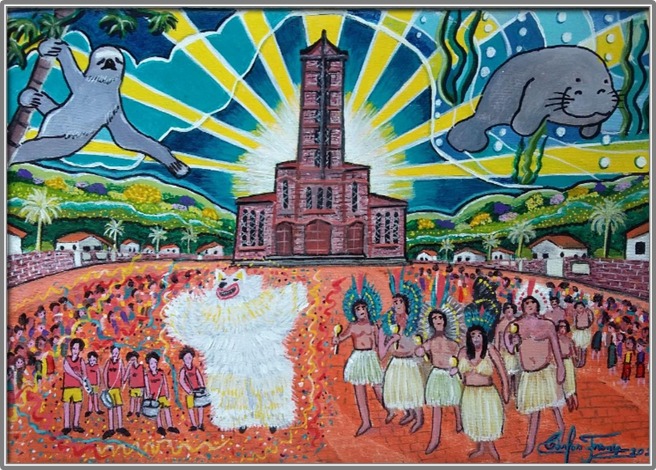 Obra em Acervo / Tradições culturais de Rio Tinto / Acrílica sobre tela, 20 X 30 cm, Ano: 2020 / Autoria: Carlos França