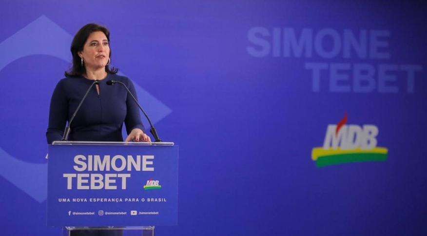 Tebet no lançamento de sua pré-candidatura - Foto: Divulgação/MDB
