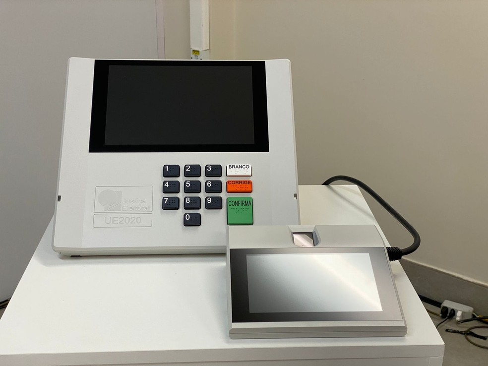 Nova urna eletrônica para 2022 foi apresentada hoje pelo TSE (Foto: Divulgação/ TSE)