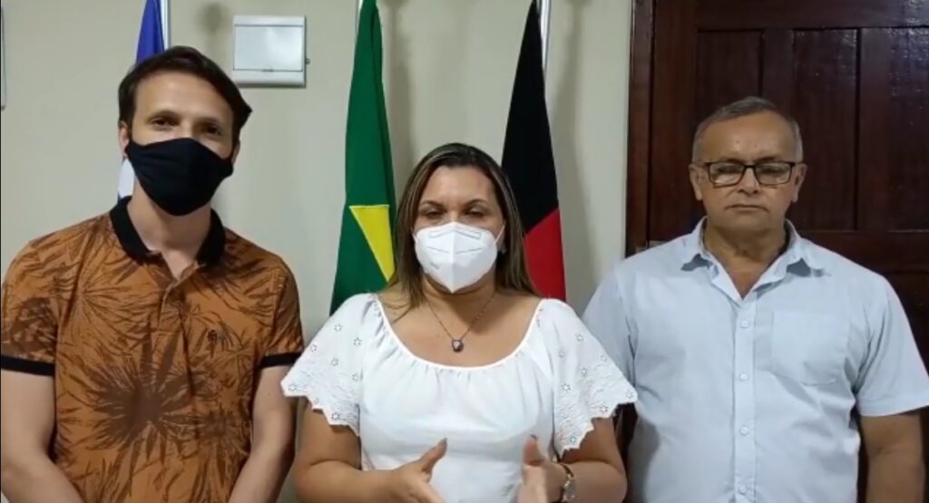 Prefeita Elissandra fez anúncio no último dia de 2021 – Foto: Reprodução