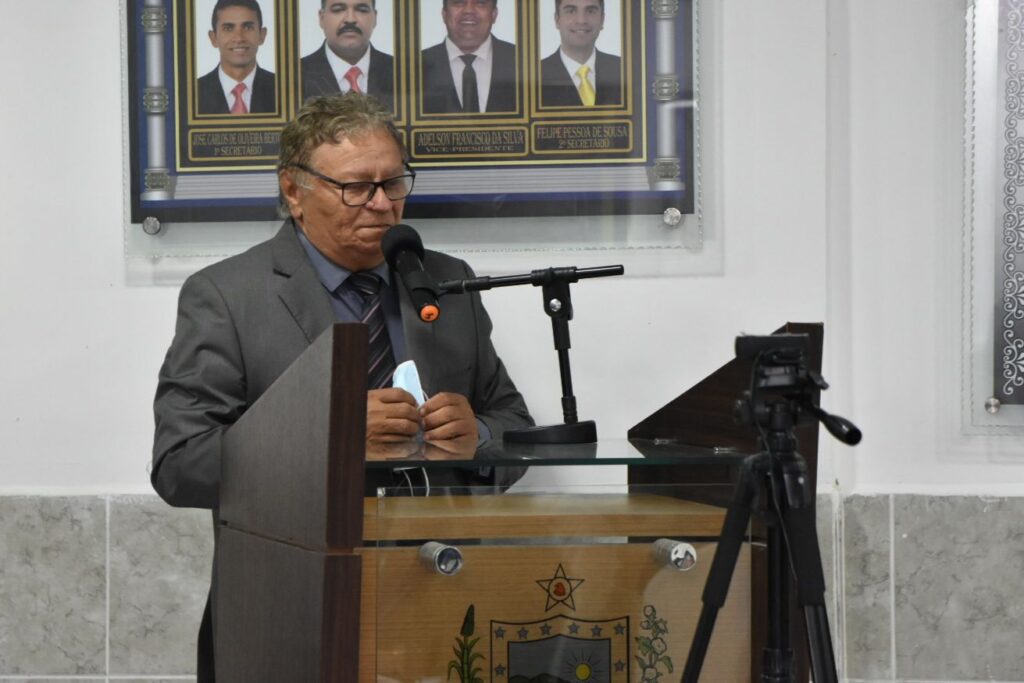 Presidente da Câmara de Rio Tinto, vereador Severino Pereira de Souza (Cidadania) - Foto: Jonas Costa