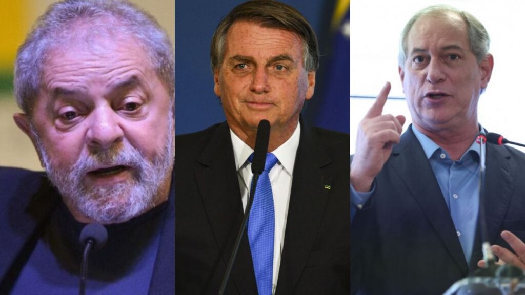 Lula (esquerda), Bolsonaro (centro) e Ciro (direita) - Foto: Agência Brasil