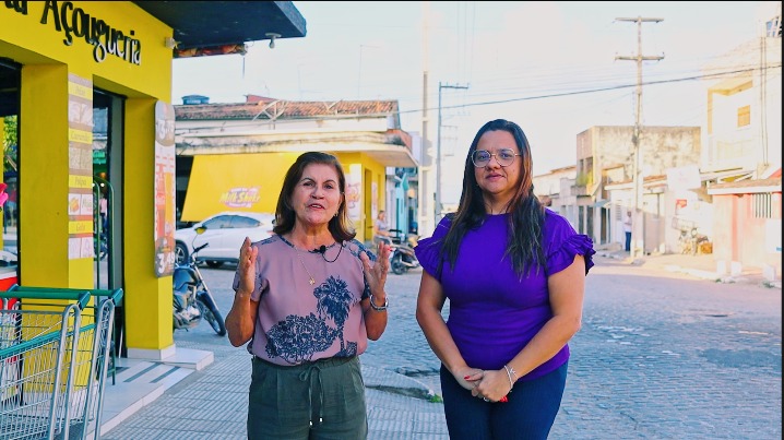 Prefeita Eunice Pessoa (esquerda) e a secretária da Infraestrutura, Michelli Cristina (direita) - Foto: Reprodução/divulgação