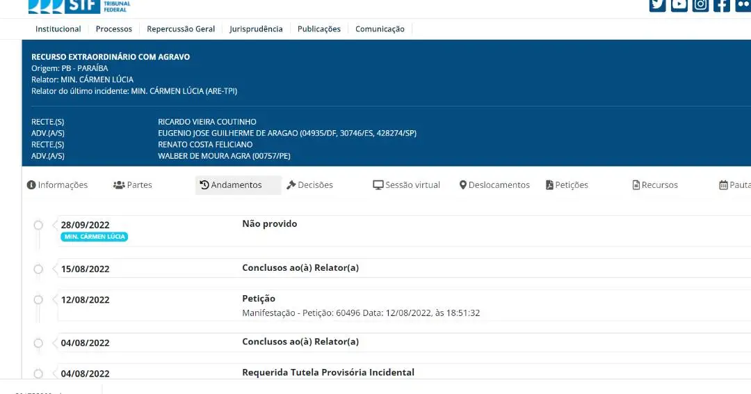Decisão da ministra Cármen Lúcia, do Supremo Tribunal Federal (STF) - Foto: Reprodução