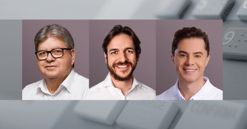 João, Pedro e Veneziano, candidatos a governador na Paraíba – Reprodução/CNN