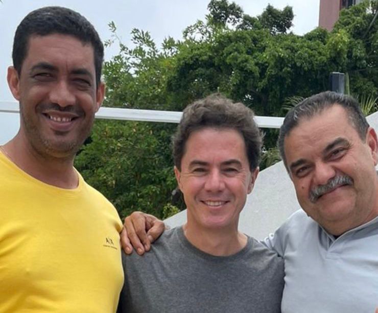 Tiago, Veneziano e Totó durante encontro neste sábado (15) – Foto: Assessoria
