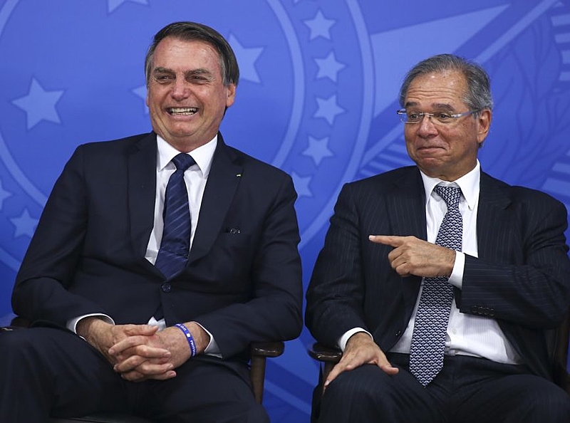 Presidente Bolsonaro e ministro Paulo Guedes - Foto: Sérgio Lima/PODER 360