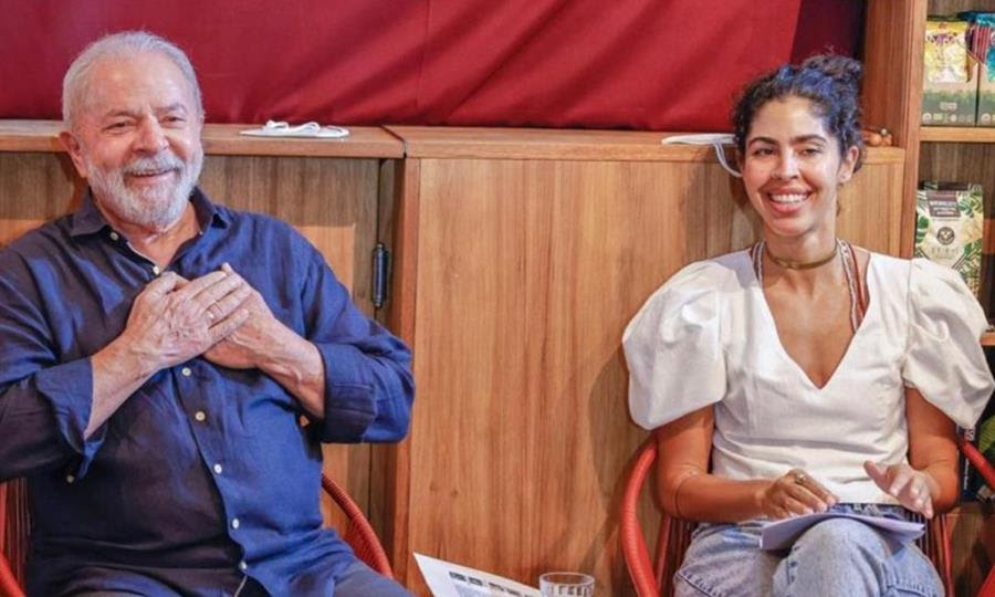 Lula e Bela Gil, filha do cantor e ex-ministro da Cultura Gilberto Gil - Foto: Reprodução/Twitter
