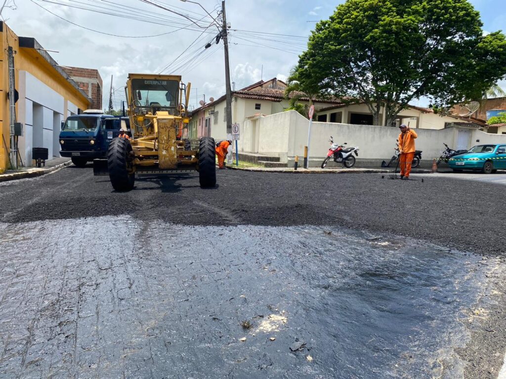Rua do Sol recebe melhoramento asfáltico – Foto: Assessoria