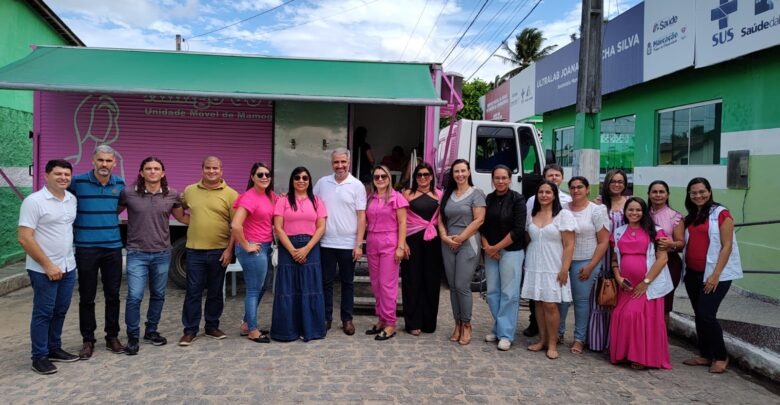 O mutirão de atividades contou com o caminhão de atendimento móvel para exames de mamografia - Foto: Reprodução/redes sociais