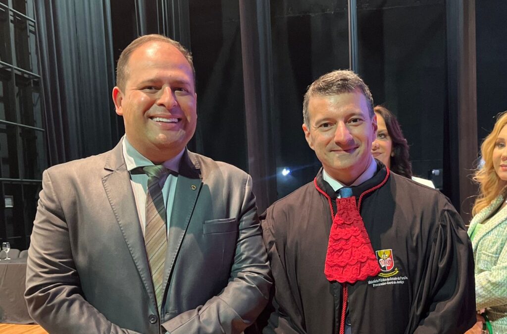Hortêncio tomou posse para segundo mandato como PGJ do MP, na Paraíba – Foto: Assessoria