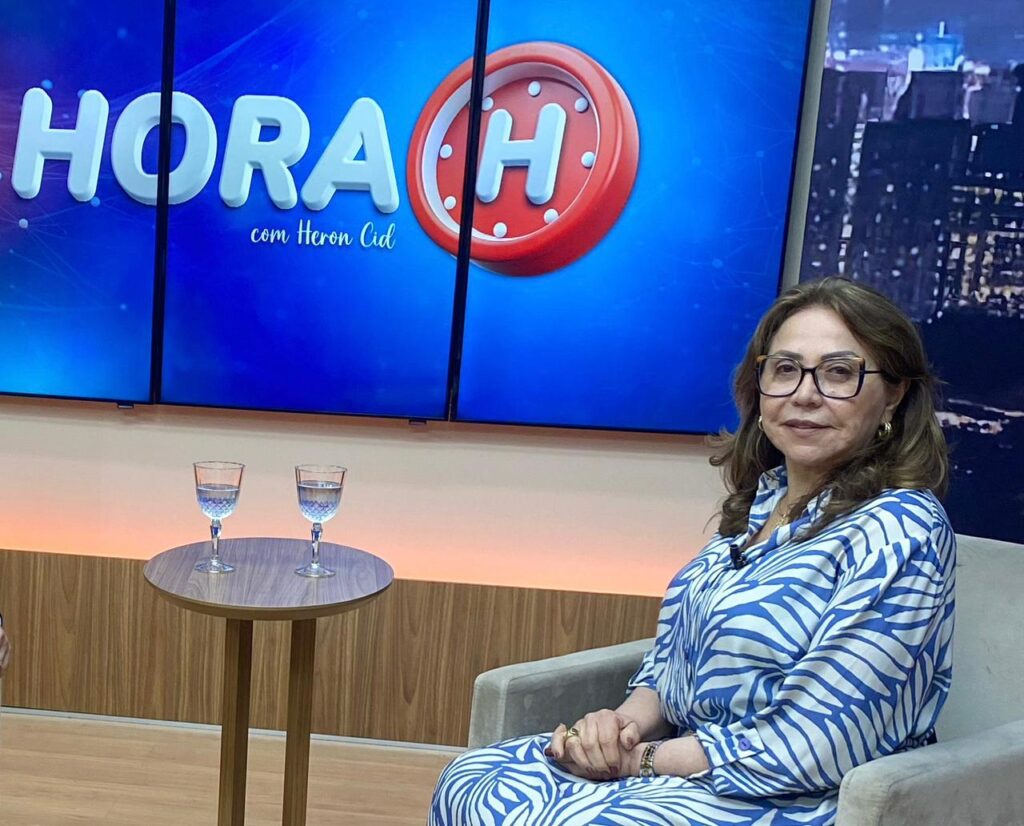 Desembargadora Agamenilde Dias durante entrevista no Programa Hora H, da TV Manaíra - Foto: Reprodução