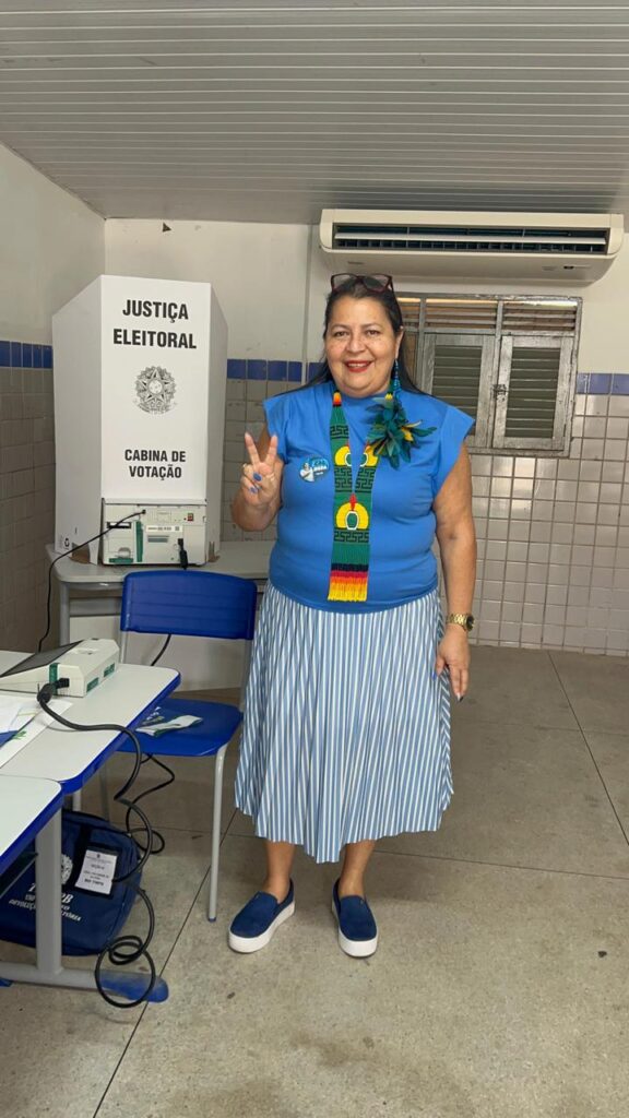 Vereadora Cacica Cal foi reeleita para quinto mandato - Foto: Reprodução/divulgação