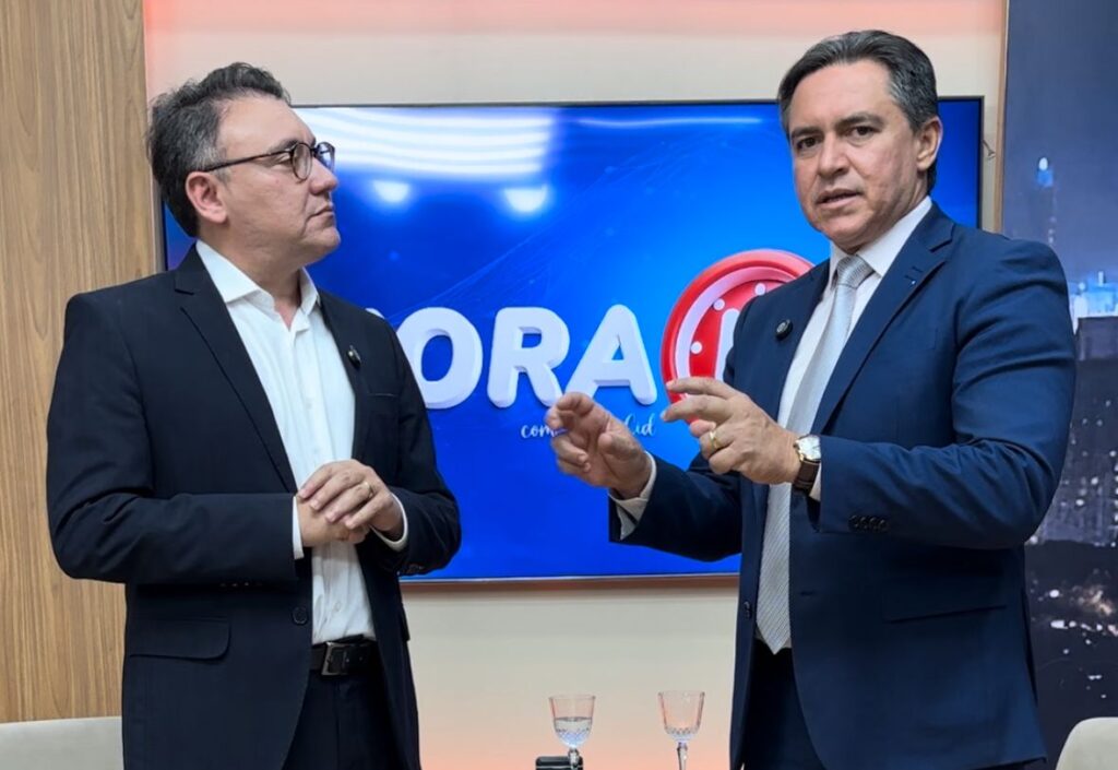 Secretário Jean Nunes (direita) durante entrevista ao jornalista Heron Cid - Foto: Reprodução/Instagram @heroncid