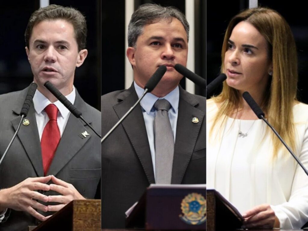 Senadores paraibanos: Veneziano Vital, Efraim Filho e Daniella Ribeiro. (foto: reprodução/montagem ClickPB)